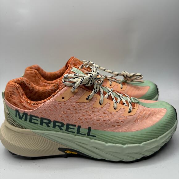 NEW Merrell Women's Agility Peak 5 Trail Running Peach/Spray Size US 8.5 - Picture 4 of 10